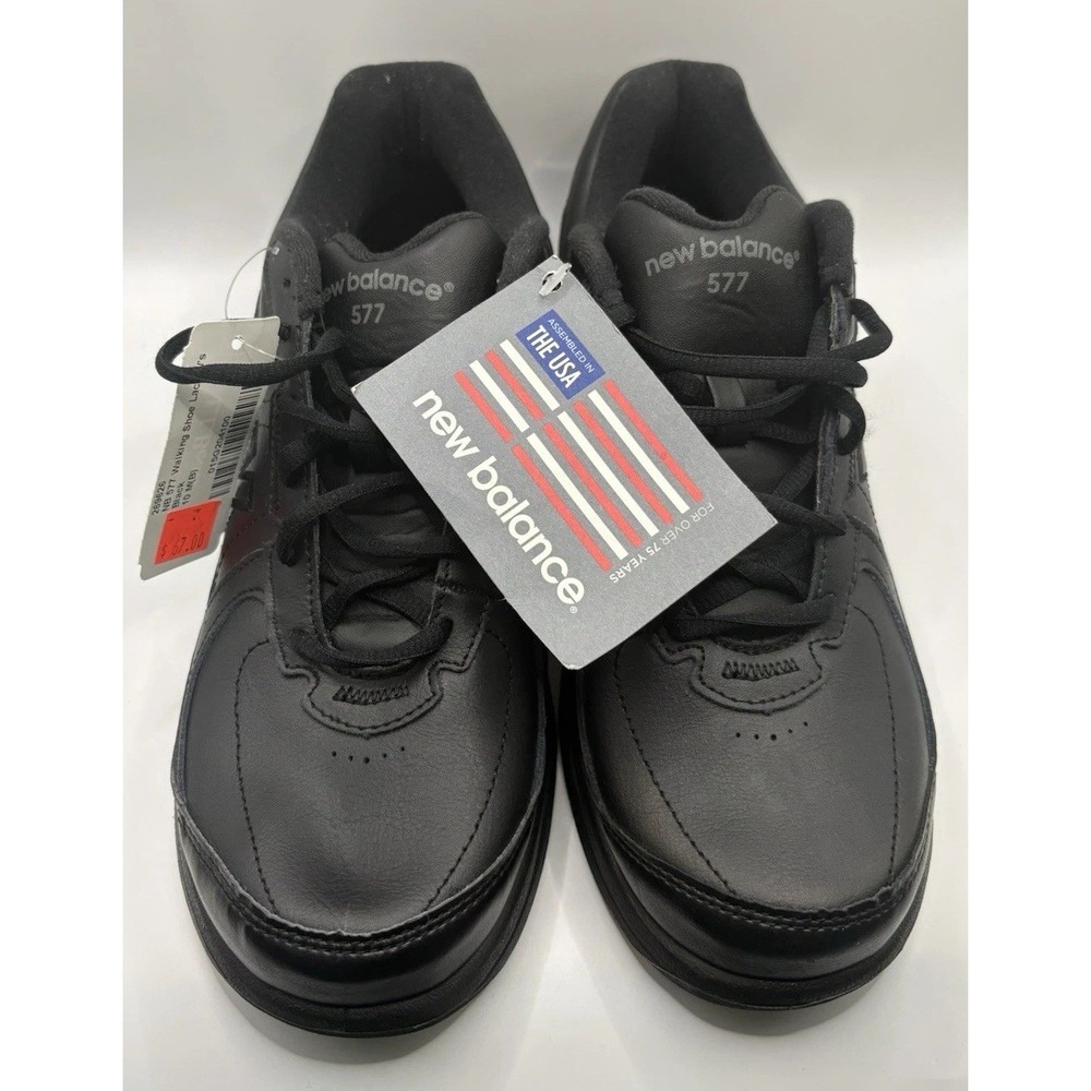 New Balance 577 Womens 10 B Black Walking Shoes WW577BK Made USA NWT